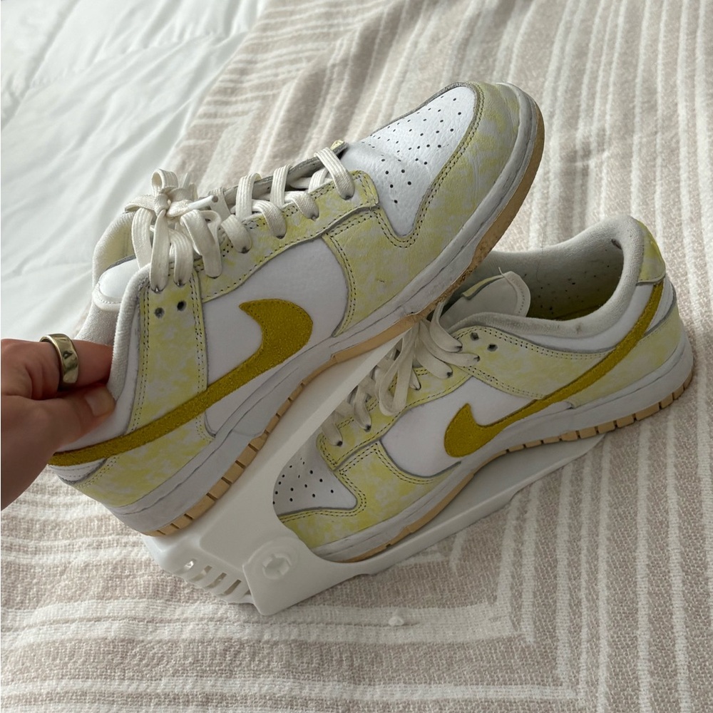 Nike Women’s Low-Top Tie Dye Sneakers in Yellow and Purple Duo